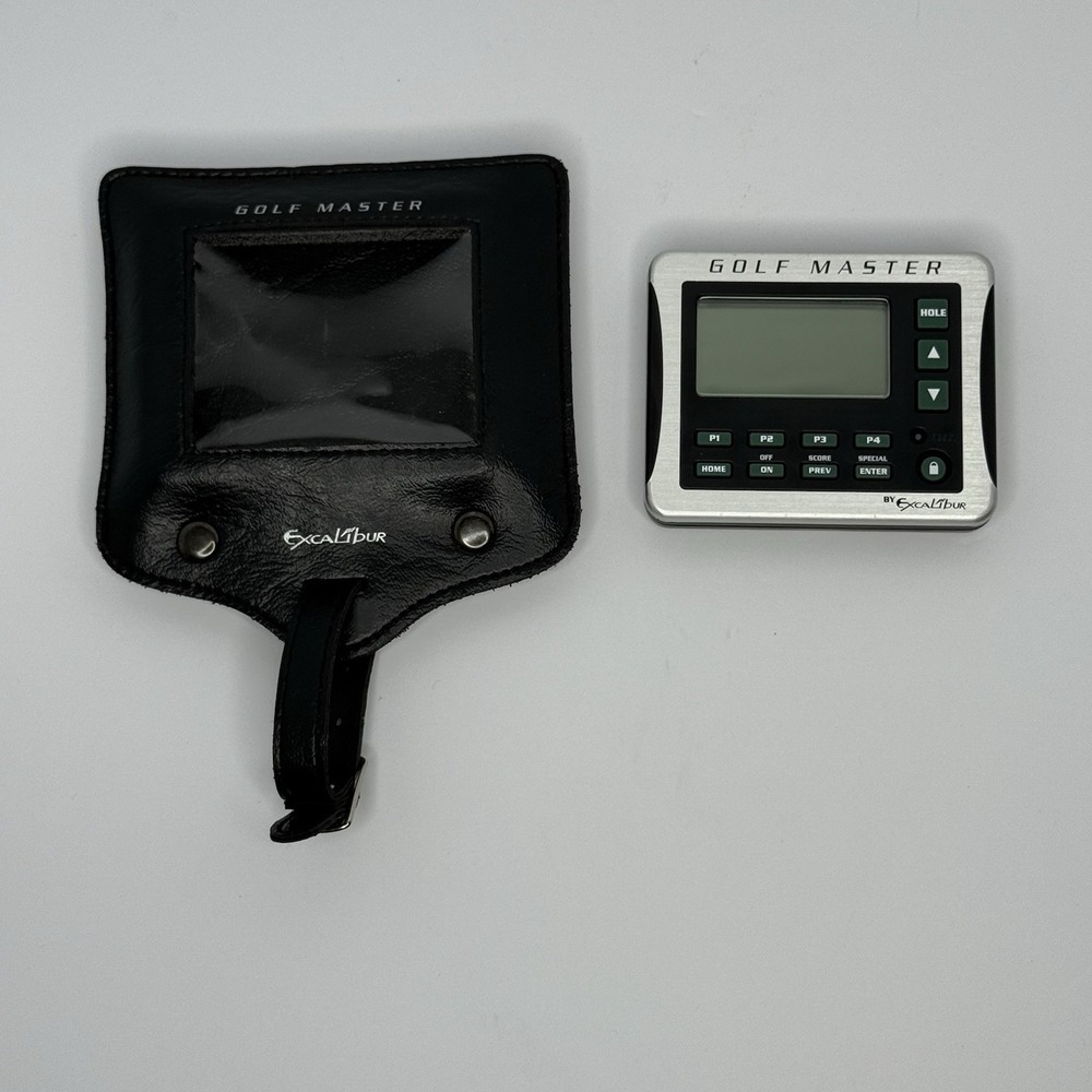 Golf Master by Excalibur Hand Held Score Tracker With Leather Case Tested Works